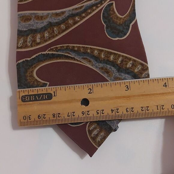 Como Collezione Paisley Print Imported Silk Handmade Necktie - Picture 3 of 5